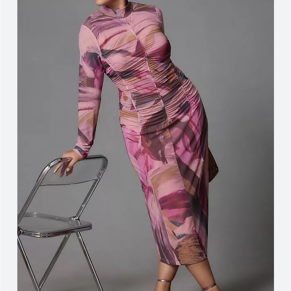 Anthropologie Multicolor Long Sleeve Dress